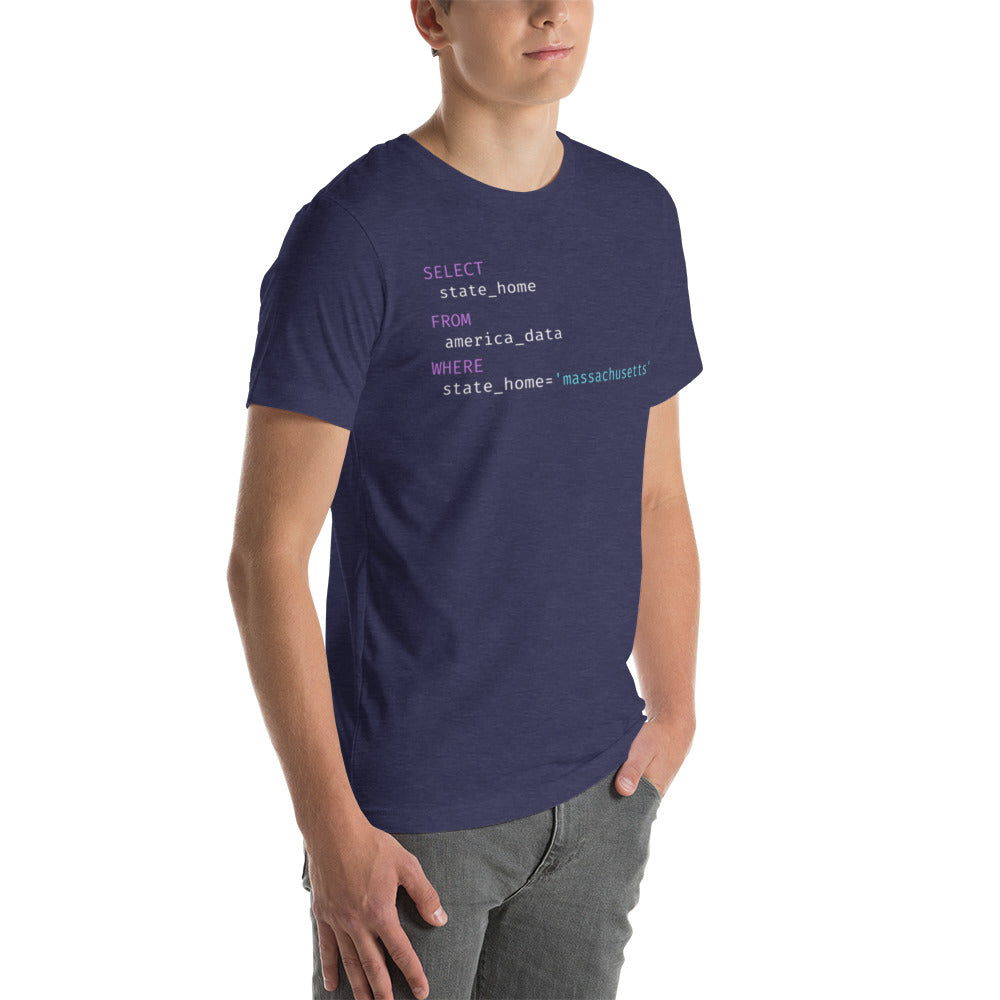 Massachusetts Query Unisex t-shirt